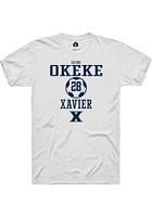 Ekene Okeke  Xavier Musketeers White Rally NIL Sport Icon Short Sleeve T Shirt