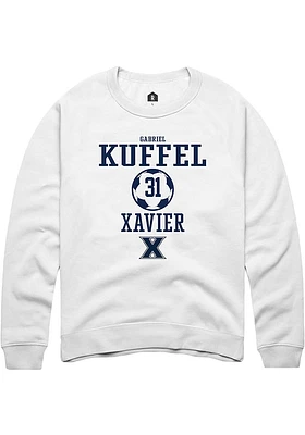 Gabriel Kuffel Rally Xavier Musketeers Mens NIL Sport Icon Long Sleeve Crew Sweatshirt