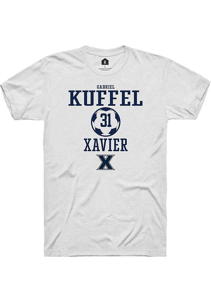 Gabriel Kuffel  Xavier Musketeers White Rally NIL Sport Icon Short Sleeve T Shirt