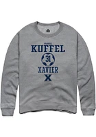 Gabriel Kuffel  Rally Xavier Musketeers Mens Graphite NIL Sport Icon Long Sleeve Crew Sweatshirt