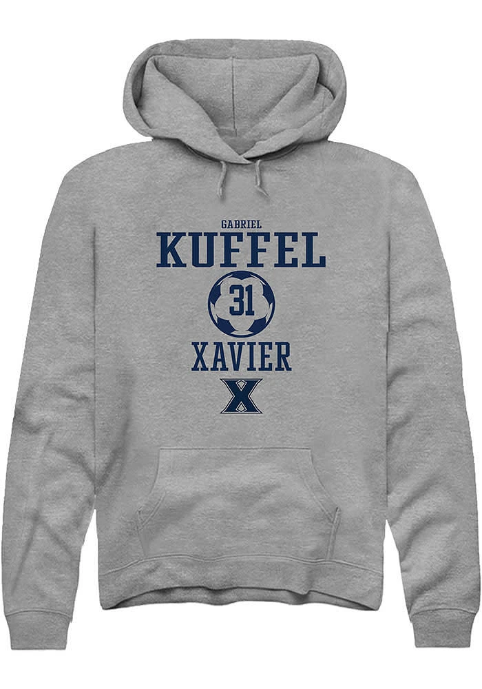 Gabriel Kuffel  Rally Xavier Musketeers Mens Graphite NIL Sport Icon Long Sleeve Hoodie