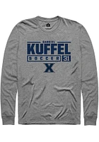 Gabriel Kuffel  Xavier Musketeers Graphite Rally NIL Stacked Box Long Sleeve T Shirt