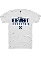 Taylor Rhinehart  Xavier Musketeers White Rally NIL Stacked Box Short Sleeve T Shirt