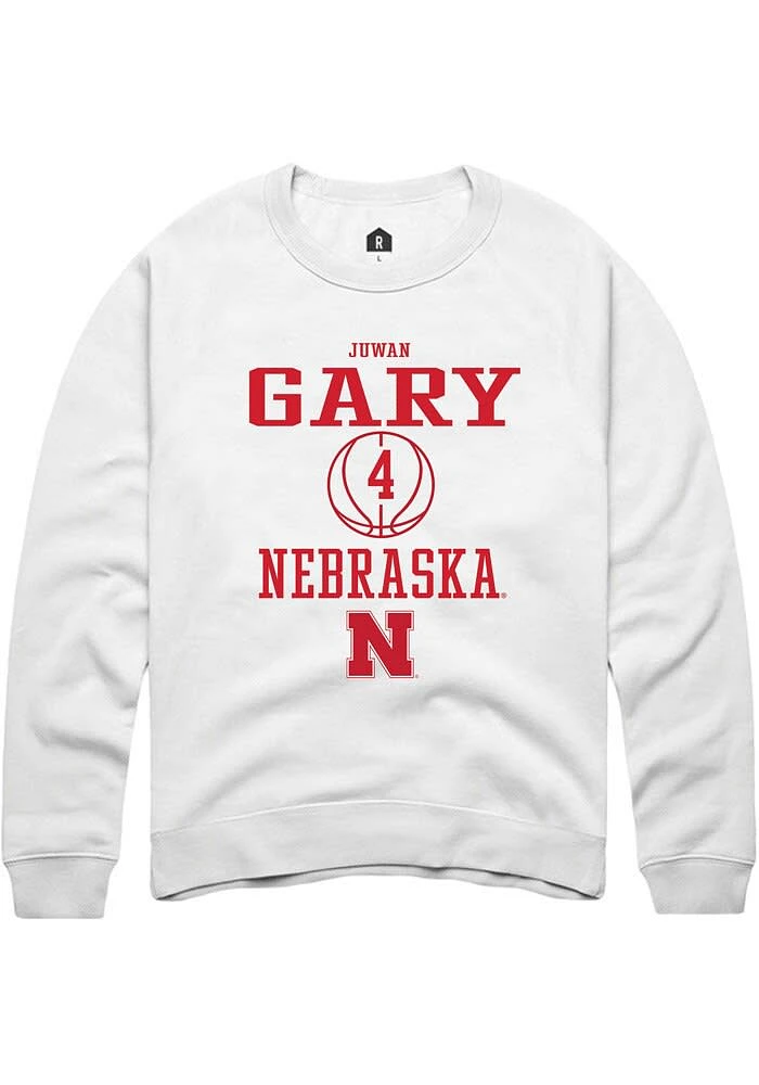Juwan Gary Rally Nebraska Cornhuskers Mens NIL Sport Icon Long Sleeve Crew Sweatshirt