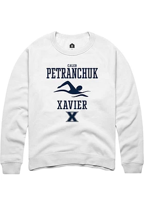 Caleb Petranchuk Rally Xavier Musketeers Mens NIL Sport Icon Long Sleeve Crew Sweatshirt