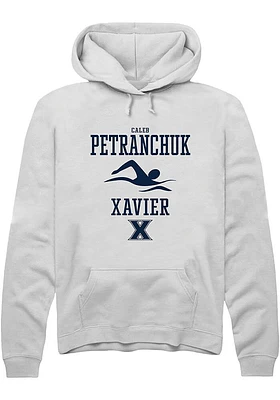 Caleb Petranchuk  Rally Xavier Musketeers Mens White NIL Sport Icon Long Sleeve Hoodie