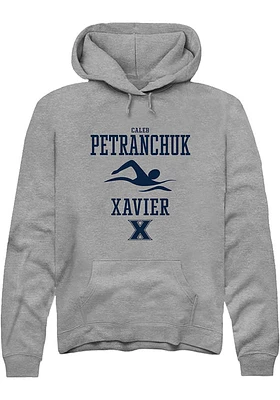 Caleb Petranchuk  Rally Xavier Musketeers Mens Graphite NIL Sport Icon Long Sleeve Hoodie