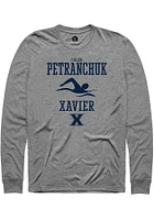 Caleb Petranchuk  Xavier Musketeers Graphite Rally NIL Sport Icon Long Sleeve T Shirt