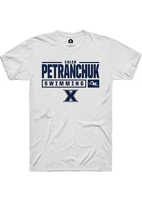 Caleb Petranchuk  Xavier Musketeers White Rally NIL Stacked Box Short Sleeve T Shirt