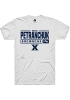 Caleb Petranchuk  Xavier Musketeers White Rally NIL Stacked Box Short Sleeve T Shirt