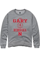 Juwan Gary  Rally Nebraska Cornhuskers Mens Graphite NIL Sport Icon Long Sleeve Crew Sweatshirt
