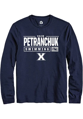 Caleb Petranchuk  Xavier Musketeers Navy Blue Rally NIL Stacked Box Long Sleeve T Shirt