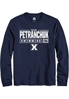 Caleb Petranchuk  Xavier Musketeers Navy Blue Rally NIL Stacked Box Long Sleeve T Shirt