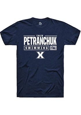 Caleb Petranchuk  Xavier Musketeers Navy Blue Rally NIL Stacked Box Short Sleeve T Shirt