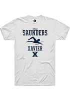 Ethan Saunders  Xavier Musketeers White Rally NIL Sport Icon Short Sleeve T Shirt