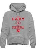 Juwan Gary  Rally Nebraska Cornhuskers Mens Graphite NIL Sport Icon Long Sleeve Hoodie