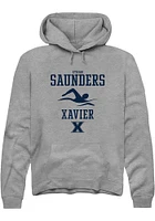 Ethan Saunders  Rally Xavier Musketeers Mens Graphite NIL Sport Icon Long Sleeve Hoodie