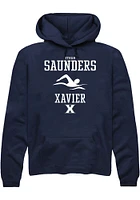 Ethan Saunders  Rally Xavier Musketeers Mens Navy Blue NIL Sport Icon Long Sleeve Hoodie