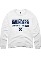 Ethan Saunders Rally Xavier Musketeers Mens NIL Stacked Box Long Sleeve Crew Sweatshirt