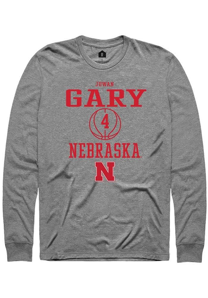 Juwan Gary Nebraska Cornhuskers Graphite Rally NIL Sport Icon Long Sleeve T Shirt
