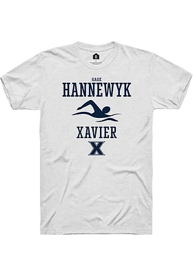 Gage Hannewyk  Xavier Musketeers White Rally NIL Sport Icon Short Sleeve T Shirt