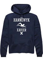 Gage Hannewyk  Rally Xavier Musketeers Mens Navy Blue NIL Sport Icon Long Sleeve Hoodie