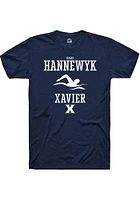 Gage Hannewyk  Xavier Musketeers Navy Blue Rally NIL Sport Icon Short Sleeve T Shirt