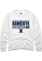 Gage Hannewyk Rally Xavier Musketeers Mens NIL Stacked Box Long Sleeve Crew Sweatshirt