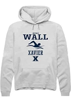 Nathan Wall  Rally Xavier Musketeers Mens White NIL Sport Icon Long Sleeve Hoodie