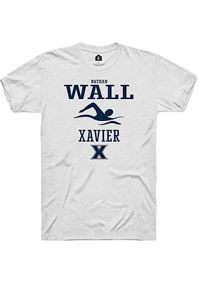 Nathan Wall  Xavier Musketeers White Rally NIL Sport Icon Short Sleeve T Shirt