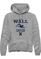 Nathan Wall  Rally Xavier Musketeers Mens Graphite NIL Sport Icon Long Sleeve Hoodie