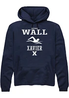 Nathan Wall  Rally Xavier Musketeers Mens Navy Blue NIL Sport Icon Long Sleeve Hoodie