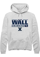 Nathan Wall  Rally Xavier Musketeers Mens White NIL Stacked Box Long Sleeve Hoodie