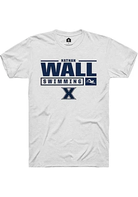 Nathan Wall  Xavier Musketeers White Rally NIL Stacked Box Short Sleeve T Shirt