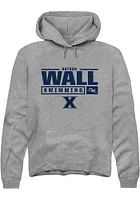 Nathan Wall  Rally Xavier Musketeers Mens Graphite NIL Stacked Box Long Sleeve Hoodie