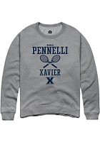 Marco Pennelli  Rally Xavier Musketeers Mens Graphite NIL Sport Icon Long Sleeve Crew Sweatshirt