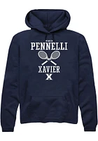 Marco Pennelli  Rally Xavier Musketeers Mens Navy Blue NIL Sport Icon Long Sleeve Hoodie