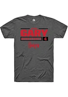 Juwan Gary  Nebraska Cornhuskers Dark Grey Rally NIL Stacked Box Short Sleeve T Shirt