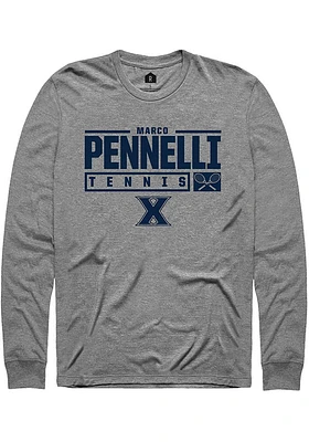 Marco Pennelli  Xavier Musketeers Graphite Rally NIL Stacked Box Long Sleeve T Shirt