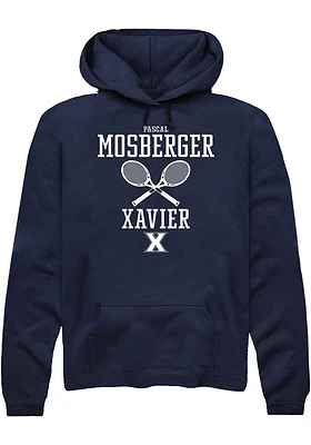 Pascal Mosberger  Rally Xavier Musketeers Mens Navy Blue NIL Sport Icon Long Sleeve Hoodie