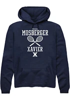 Pascal Mosberger  Rally Xavier Musketeers Mens Navy Blue NIL Sport Icon Long Sleeve Hoodie