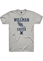 Liam Willman  Xavier Musketeers Ash Rally NIL Sport Icon Short Sleeve T Shirt