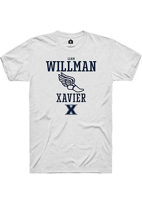 Liam Willman  Xavier Musketeers White Rally NIL Sport Icon Short Sleeve T Shirt