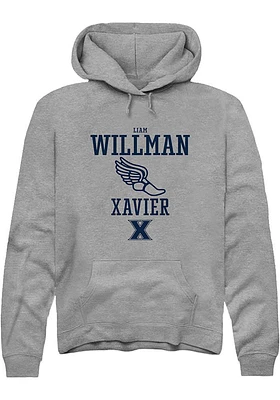 Liam Willman  Rally Xavier Musketeers Mens Graphite NIL Sport Icon Long Sleeve Hoodie