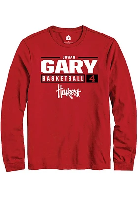 Juwan Gary Nebraska Cornhuskers Rally NIL Stacked Box Long Sleeve T Shirt