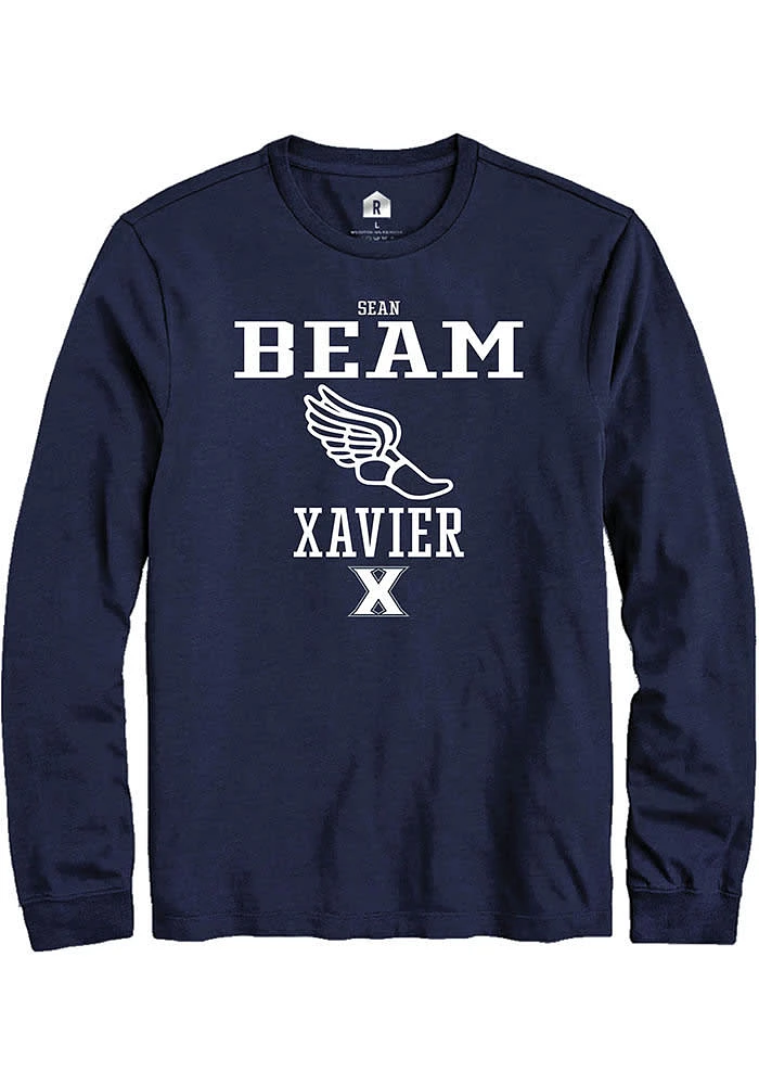 Sean Beam  Xavier Musketeers Navy Blue Rally NIL Sport Icon Long Sleeve T Shirt