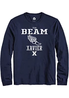 Sean Beam  Xavier Musketeers Navy Blue Rally NIL Sport Icon Long Sleeve T Shirt