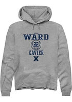 Bella Ward  Rally Xavier Musketeers Mens Graphite NIL Sport Icon Long Sleeve Hoodie