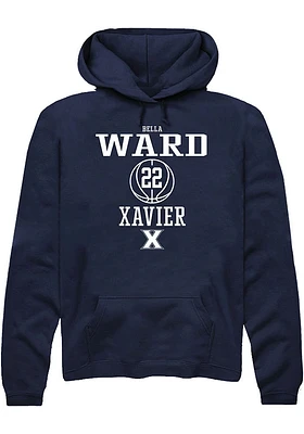 Bella Ward  Rally Xavier Musketeers Mens Navy Blue NIL Sport Icon Long Sleeve Hoodie