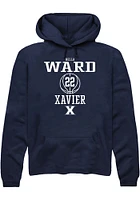 Bella Ward  Rally Xavier Musketeers Mens Navy Blue NIL Sport Icon Long Sleeve Hoodie